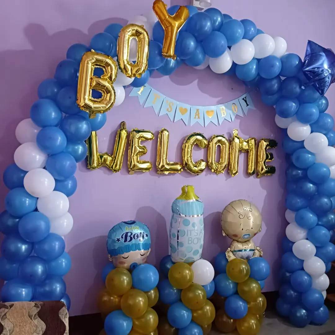 Welcome Baby Boy Balloon Decoration