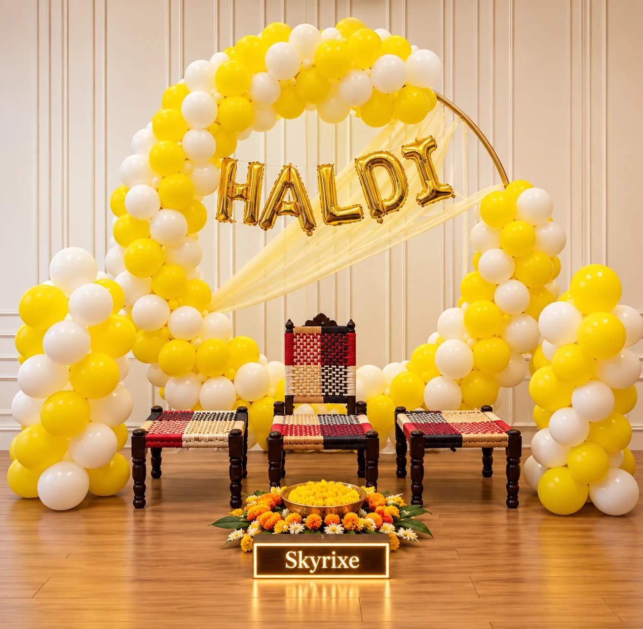 Haldi Decoration at home