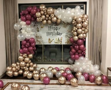Metallic Birthday Balloon Decor