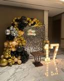 Elegant Gold And Black Luxe Birthday Backdrop - photo 1