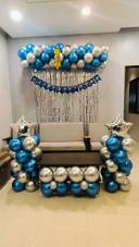 Blue and silver first Birthday decoration - photo 1