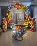 Elegant Metallic Birthday Balloon Arch - photo 1