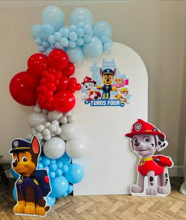 Paw Petrol Adventure Balloon Backdrop