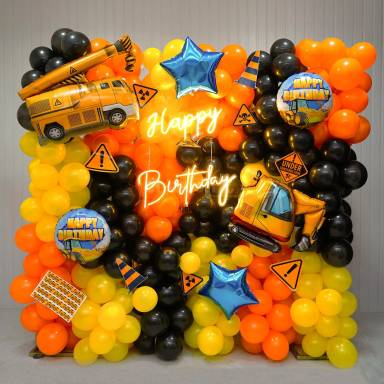 Under Construction Birthday Backdrop
