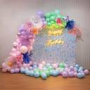 Pastel Bloom Birthday Backdrop - photo 1