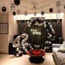 Black And Silver Luxe Birthday Room Decor - photo 1