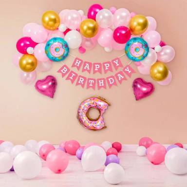 Donut Delight Birthday Balloon Decor
