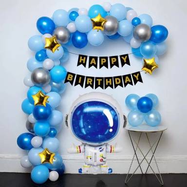 Galaxy Explorer Birthday Balloon Decor