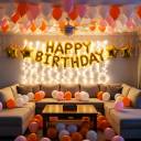 Cozy Living Room Birthday Balloon Decor - photo 1