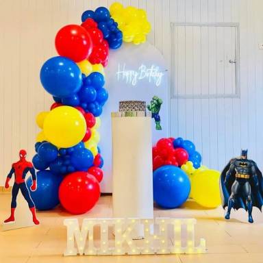 Superhero Birthday Balloon Decor
