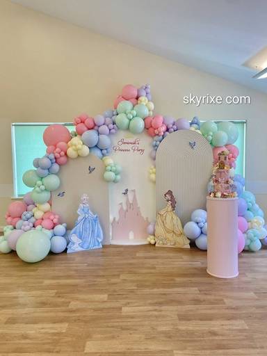 Pastel Princess Theme Birthday Decoration backdrop