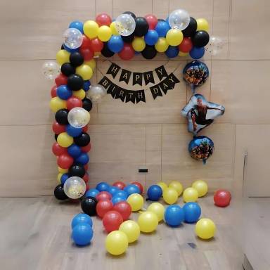 Superhero Birthday Balloon Arch Decor