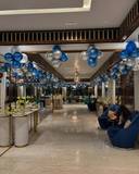 Elegant Sapphire And Silver 60th Birthday Setup - photo 3