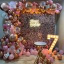 Pink And Rose Gold Butterfly Birthday Backdrop - photo 1