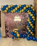 Luxurious Blue And Gold Birthday Backdrop - photo 3
