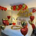 Golden Love Birthday Surprise  Romantic Room Decoration - photo 2