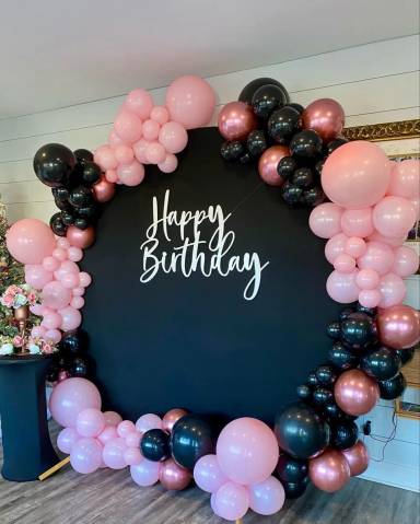 Gold Birthday Backdrop Decoration