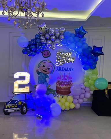 Cocomelon Themed Birthday Balloon Setup