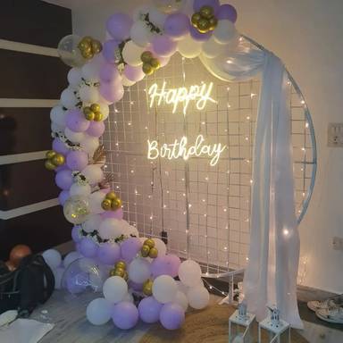 Elegant Pastel Birthday Backdrop