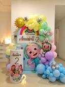 Cocomelon Pastel Rainbow Birthday Backdrop - photo 1