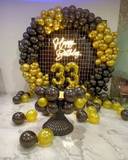 Black grid backdrop Ring Decor - photo 1