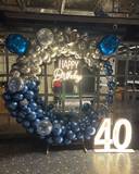 Elegant Blue And Silver 40th Birthday Setup - photo 1