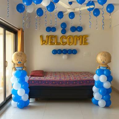 Blue Baby Welcome Room Decor