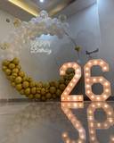 Elegant Gold And White Birthday Balloon Arch - photo 1