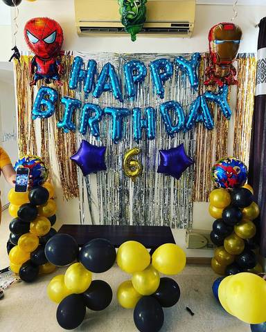 Superhero Birthday Bash Setup