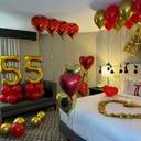 Golden Love Birthday Surprise  Romantic Room Decoration - photo 1