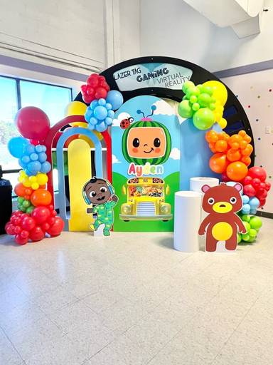 Cocomelon Rainbow Birthday Balloon Decor