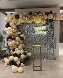 Luxury Black And Gold Sequin Birthday Backdrop - photo 1