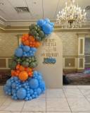 Little Cutie on His Way Rustic Baby Shower Balloon Setup - photo 1