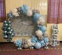 Blue And Silver Baby Shower Balloon Arch - photo 1