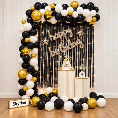 Birthday Arch Balloon Decoration at Home