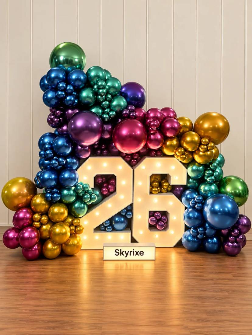 Birthday Number Balloon Decoration - Image 1