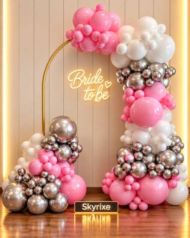 Bride To Be Balloon Arch Setup