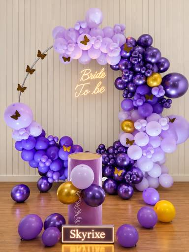Bride To Be Balloon Ring Setup
