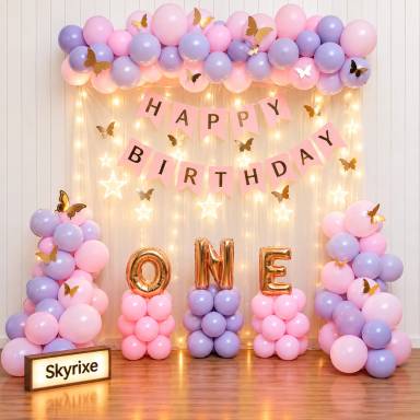Butterfly Theme Birthday Balloon Decoration