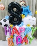Playful Number 8 Birthday Balloon bouquet - photo 1