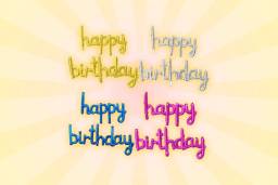 Cursive HBD Foil Banner