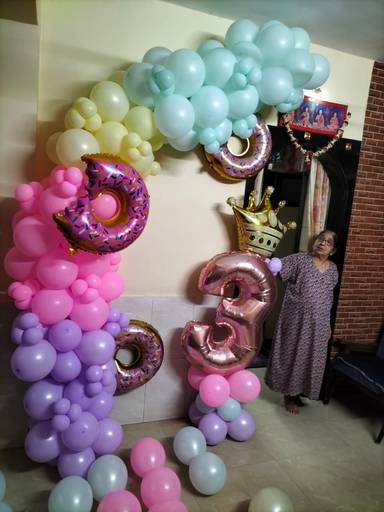 Sweet Donut Themed Birthday Balloon Decor