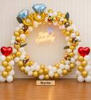 Golden Ring Ceremony Balloon Arch - photo 1