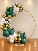 Green and Gold Balloon Arch - photo 1