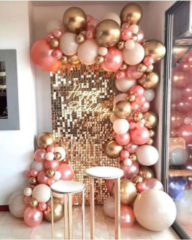 Luxe Gold And Blush Birthday Backdrop