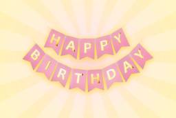 Happy Birthday Paper Banner ( various colors)