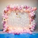 Oh Baby Elegant Pink And Gold Baby Shower Backdrop - photo 1