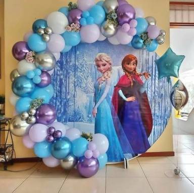 Frozen Themed Balloon Backdrop