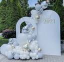 Modern Silver And White Graduation Arch - photo 1