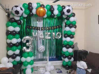 sports theme birthday decoration